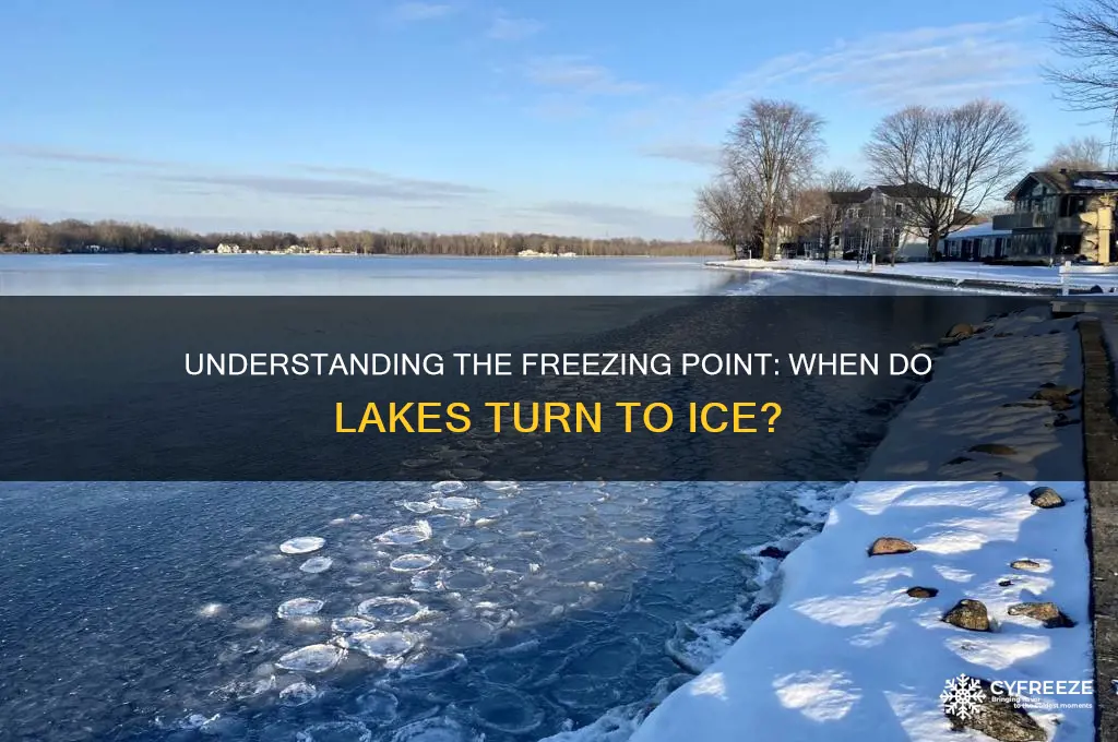 what temperature do lakes freeze
