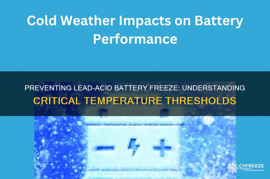 what temperature do lead acid batteries freeze