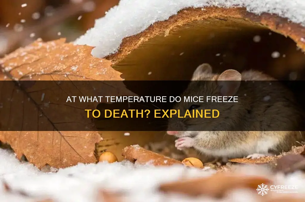 what temperature do mice freeze