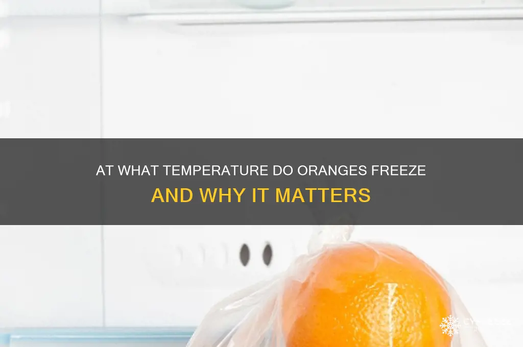 what temperature do oranges freeze
