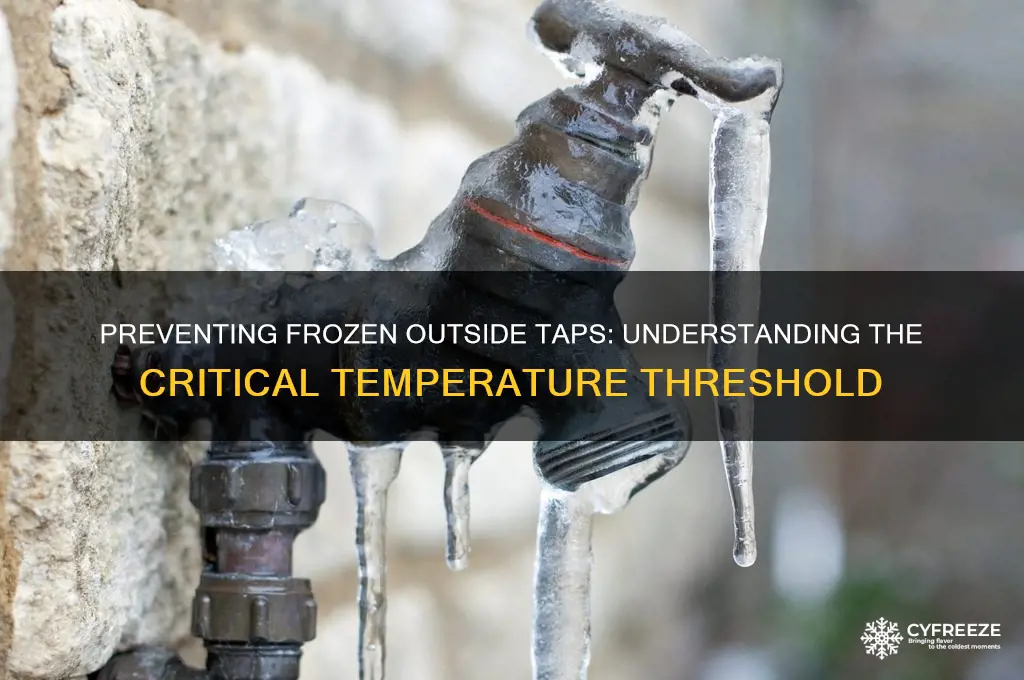 what temperature do outside taps freeze