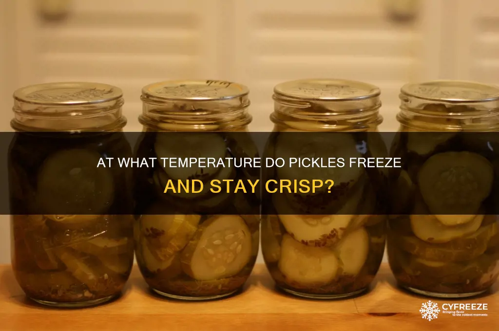 what temperature do pickles freeze