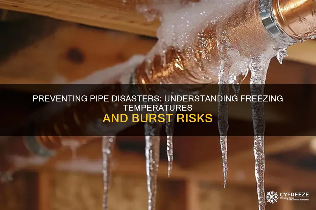 what temperature do pipes freeze and burst