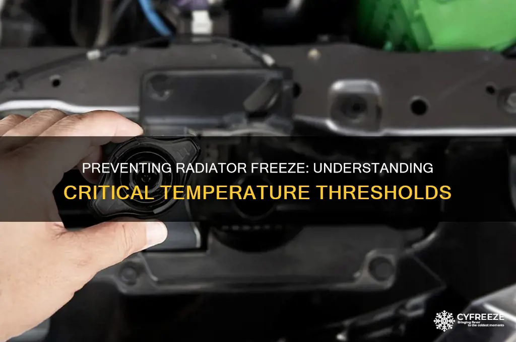 what temperature do radiators freeze