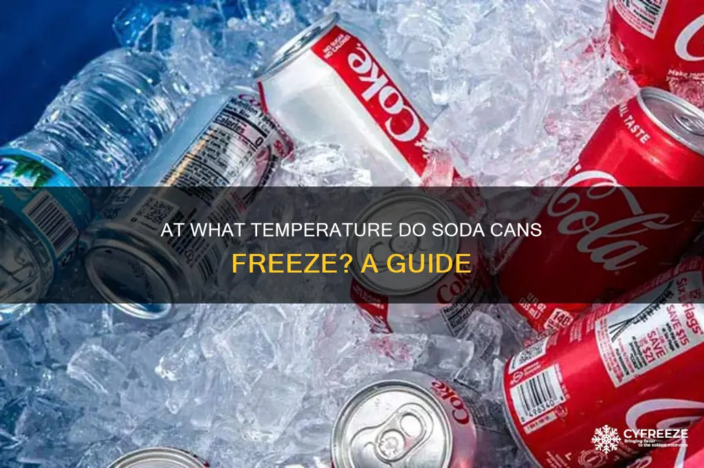 what temperature do soda cans freeze
