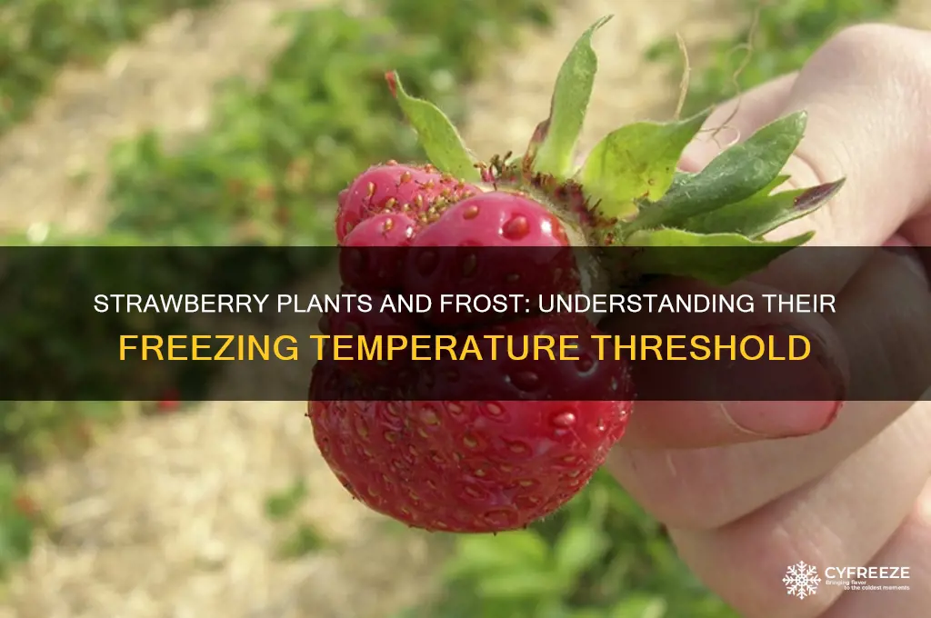 what temperature do strawberry plants freeze