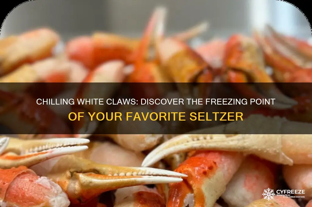 what temperature do white claws freeze