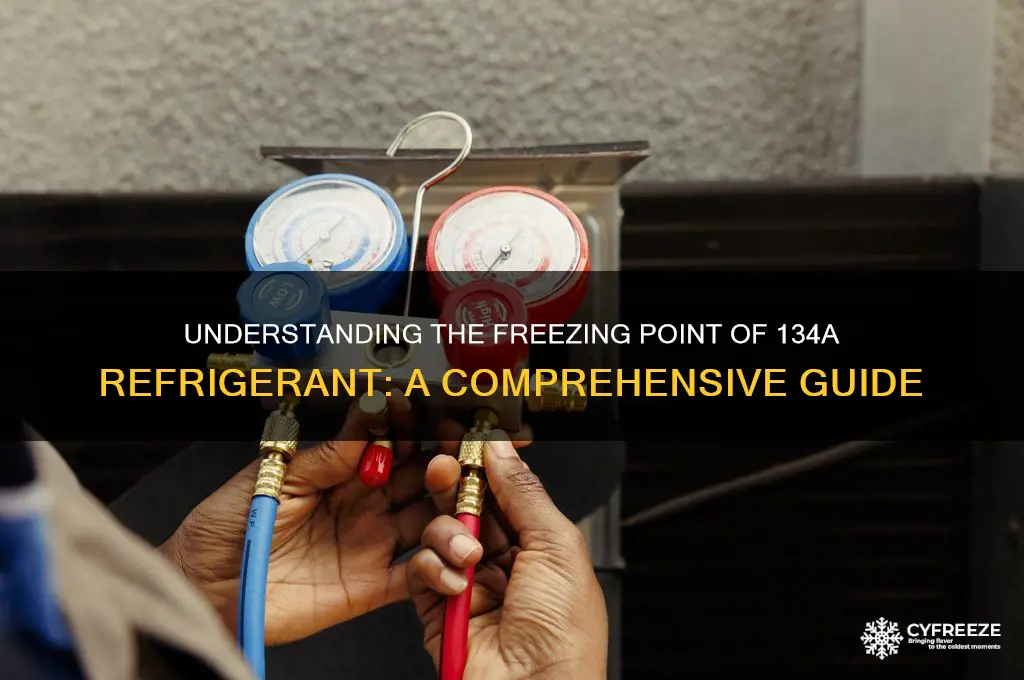 what temperature does 134a freeze