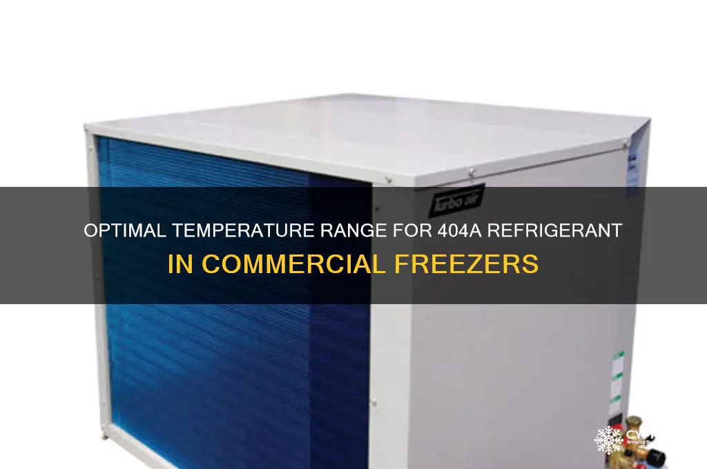 what temperature does 404a freezer