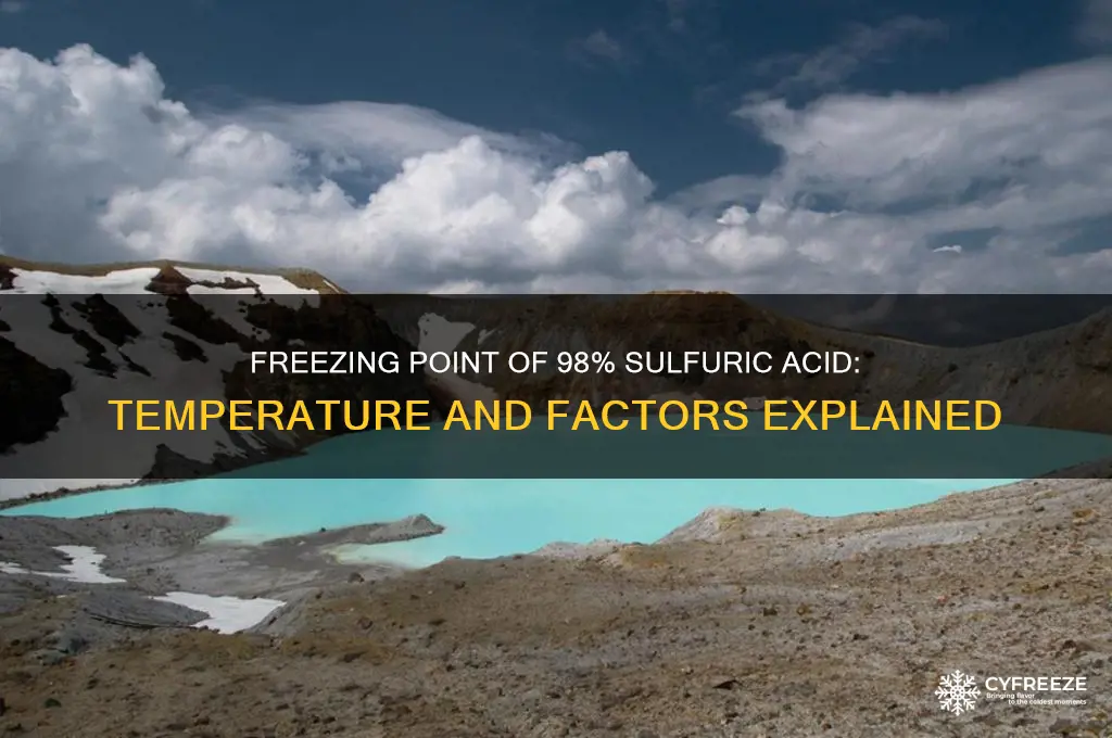 what temperature does 98 sulfuric acid freeze