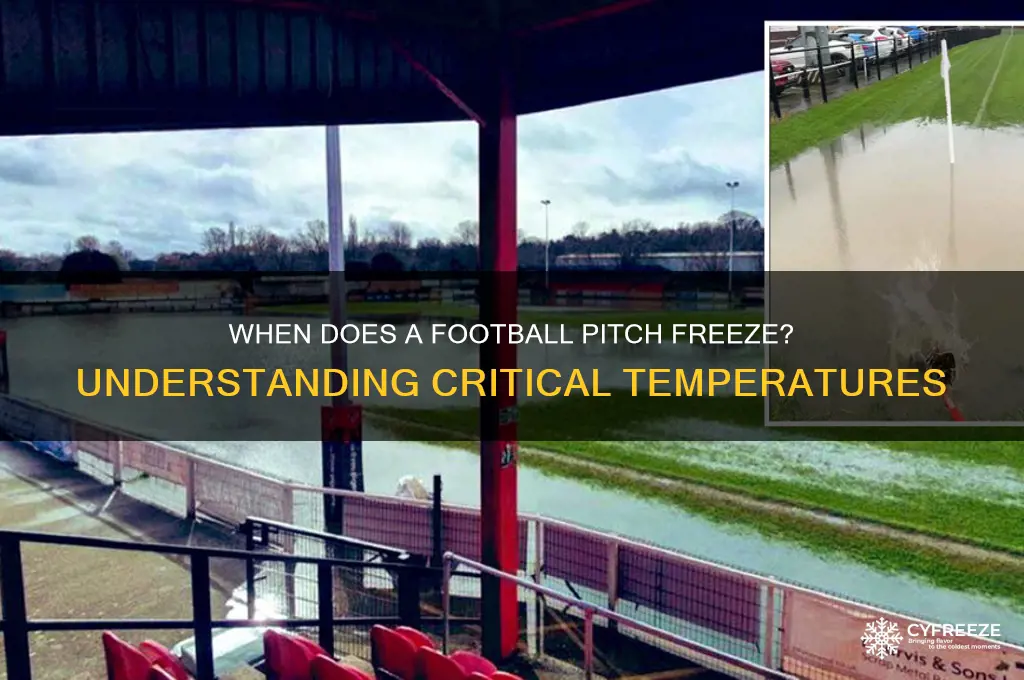 what temperature does a football pitch freeze