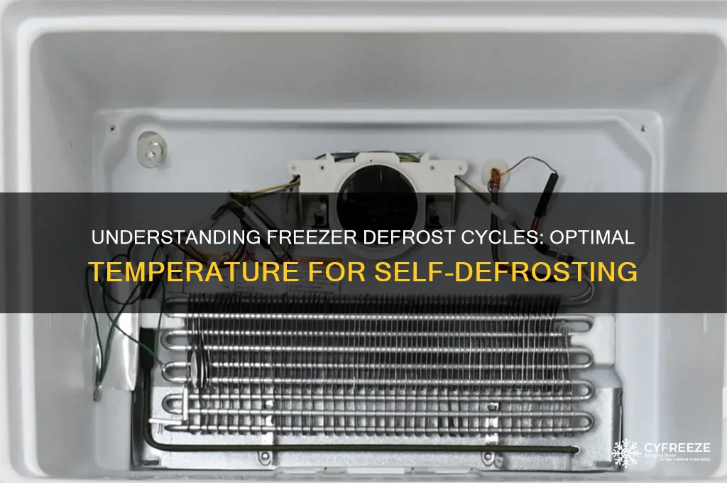 what temperature does a freezer go to to defrost itself
