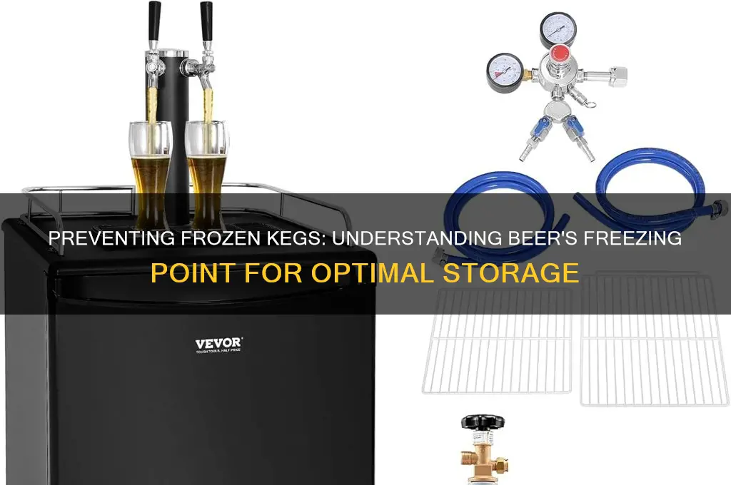 what temperature does a keg of beer freeze