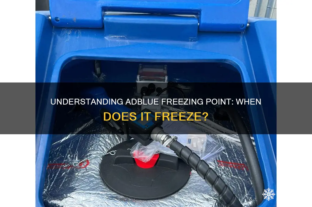 what temperature does adblue freeze