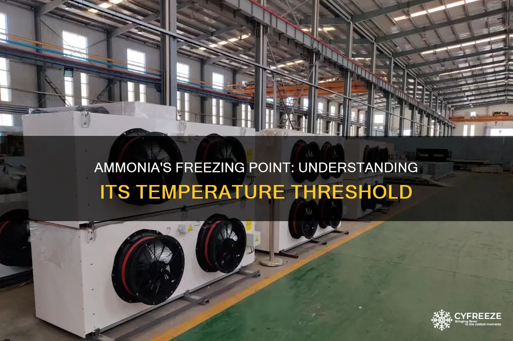 what temperature does ammonia freeze