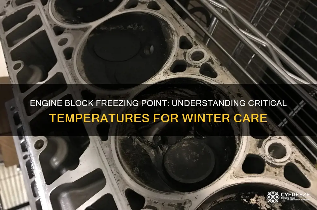 what temperature does an engine block freeze