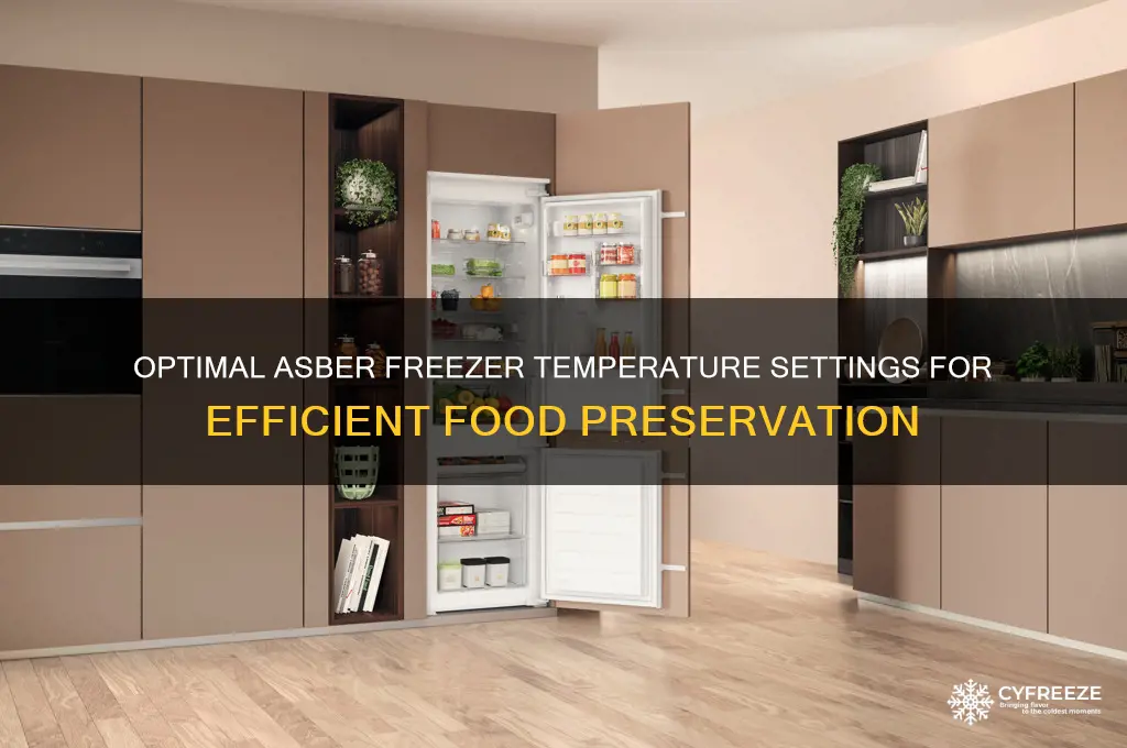 what temperature does asber freezer get set at