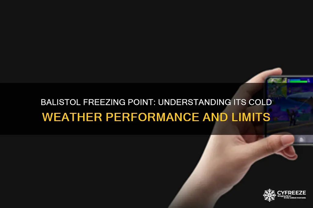 what temperature does balistol freeze at