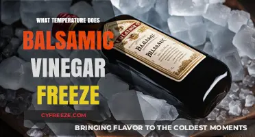 Balsamic Vinegar Freezing Point: Temperature Threshold Explained