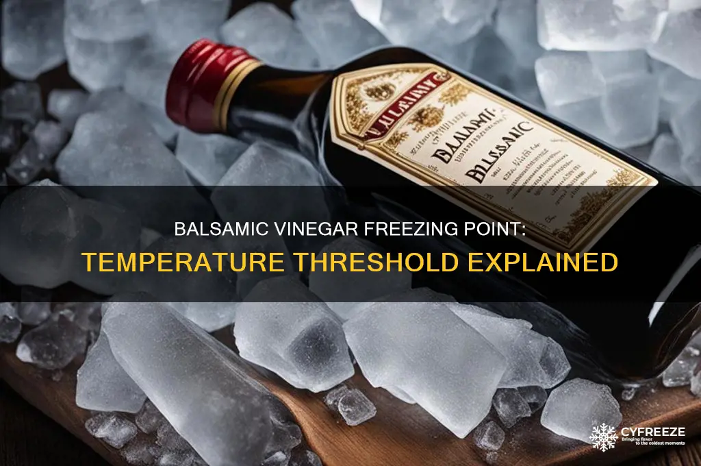 what temperature does balsamic vinegar freeze