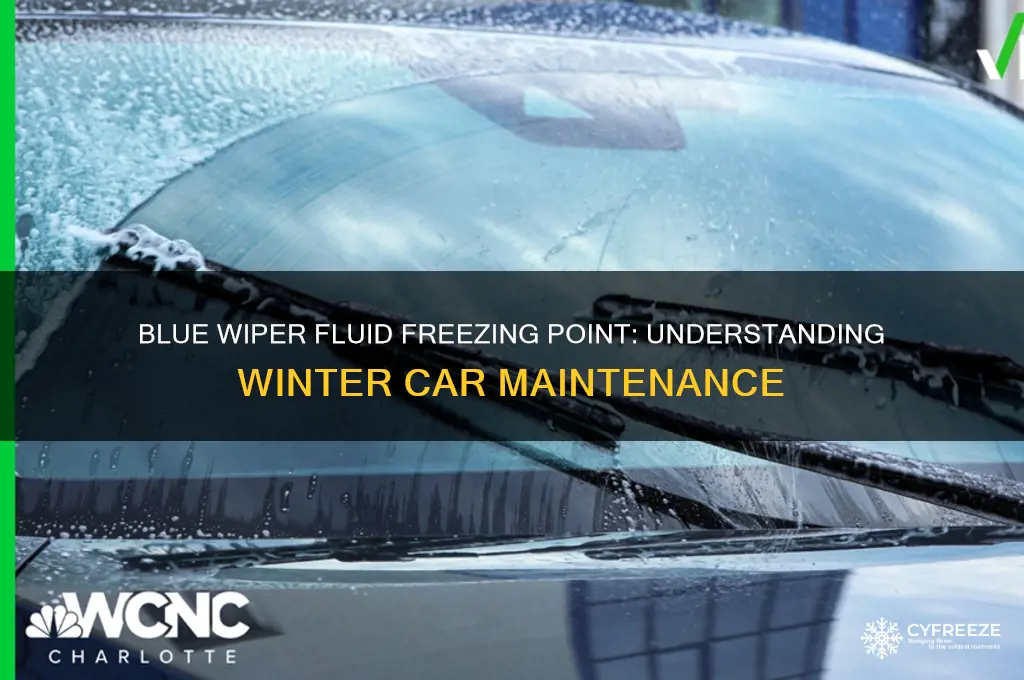 what temperature does blue wiper fluid freeze