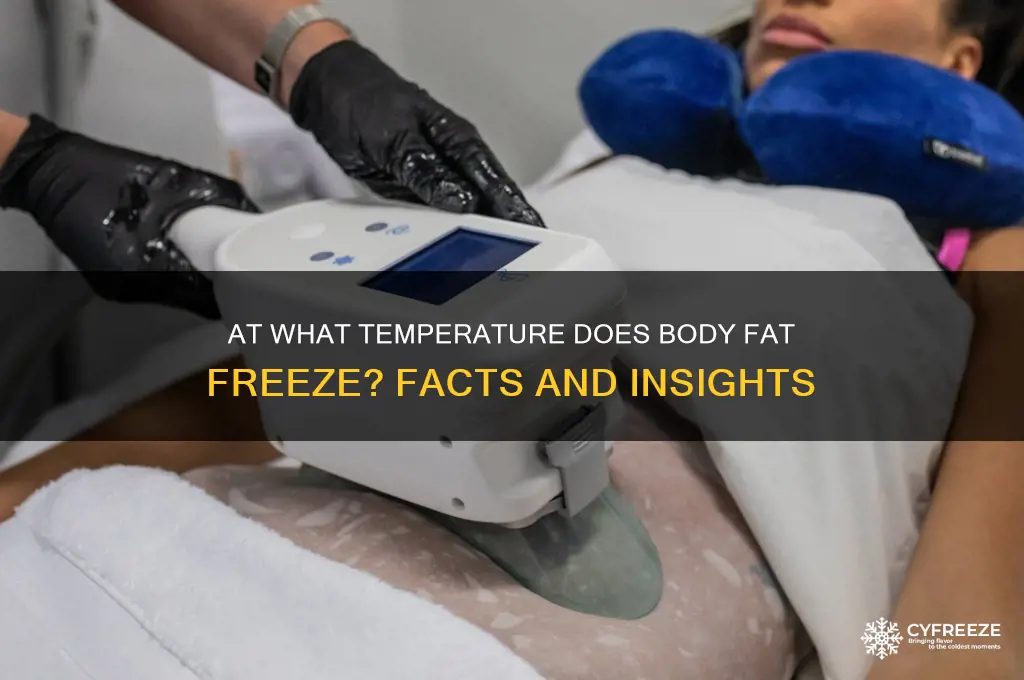 what temperature does body fat freeze