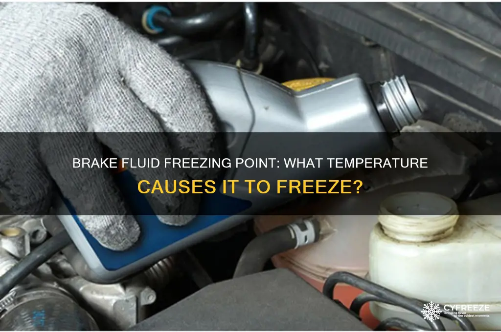 what temperature does brake fluid freeze