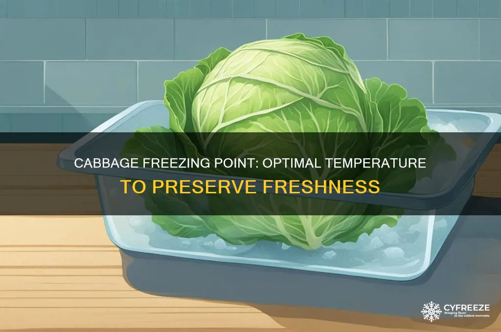 what temperature does cabbage freeze