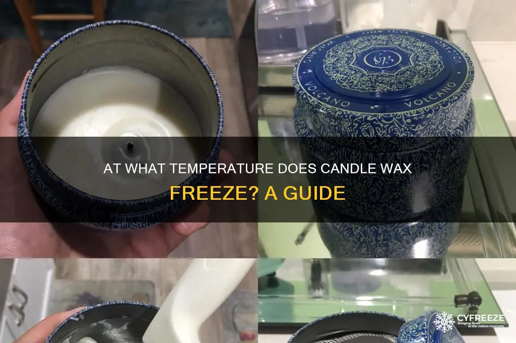 what temperature does candle wax freeze