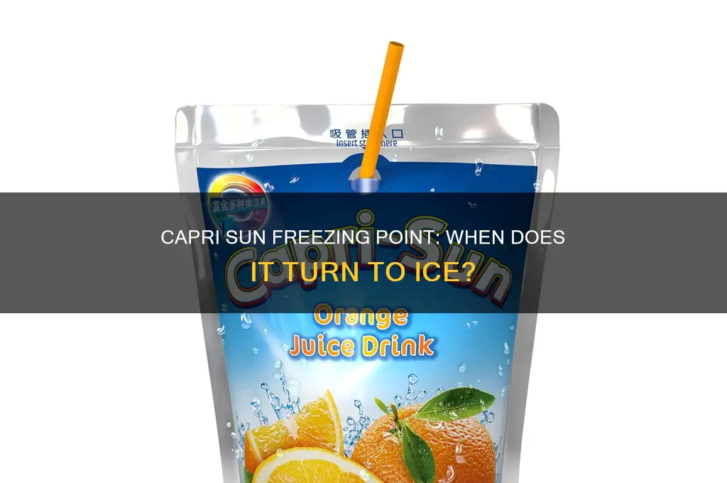 what temperature does capri sun freeze at