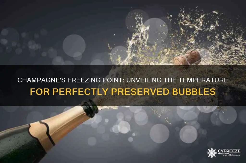 what temperature does champagne freeze at
