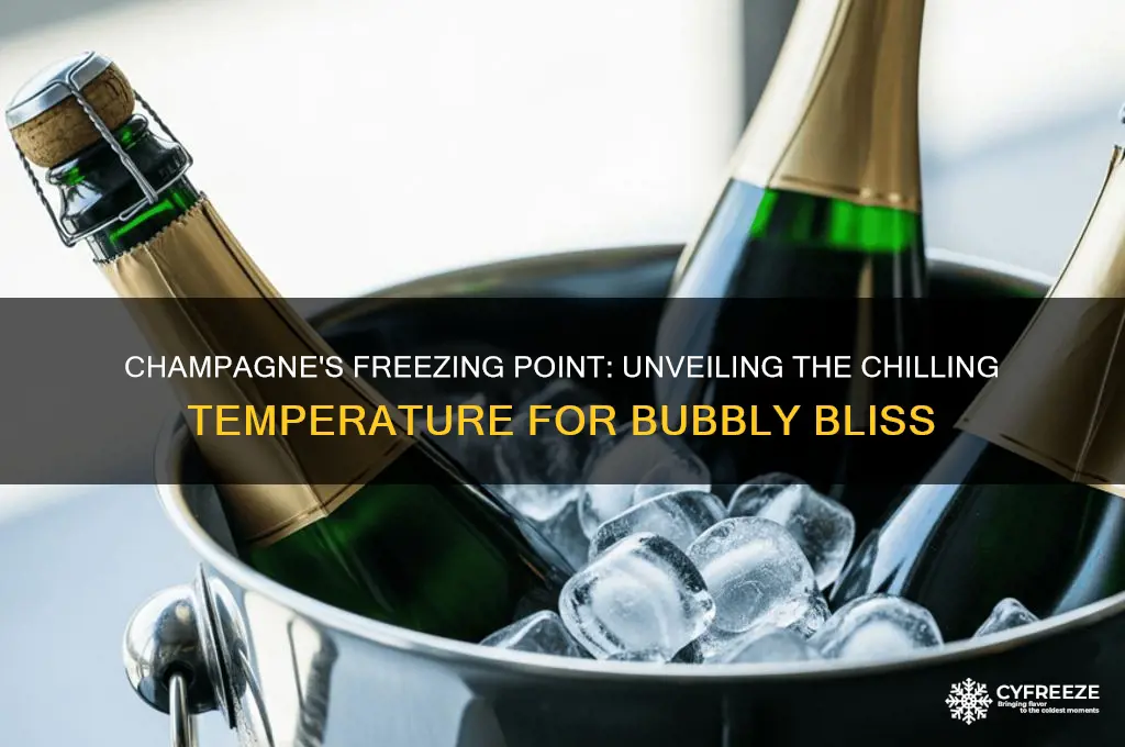what temperature does champagne freeze