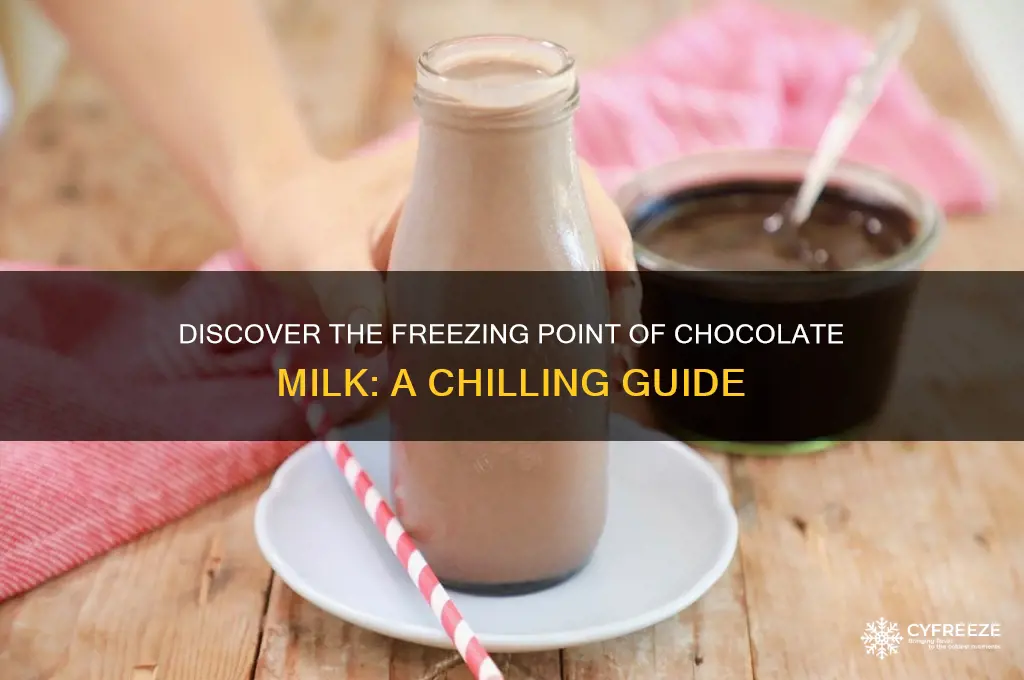 what temperature does chocolate milk freeze