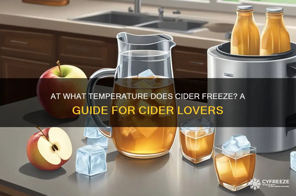 what temperature does cider freeze