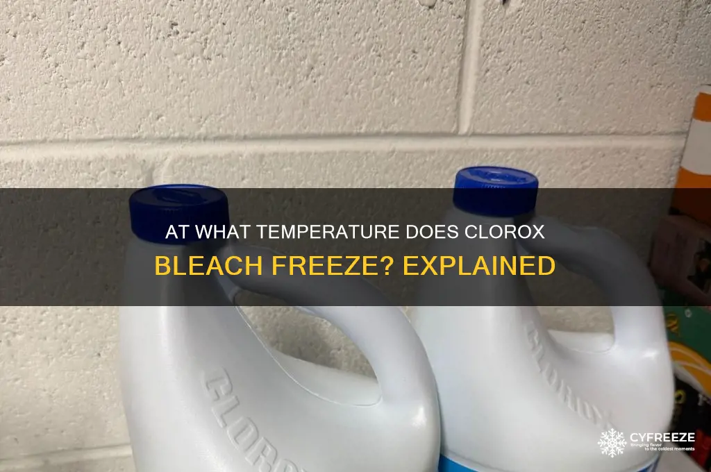 what temperature does clorox freeze