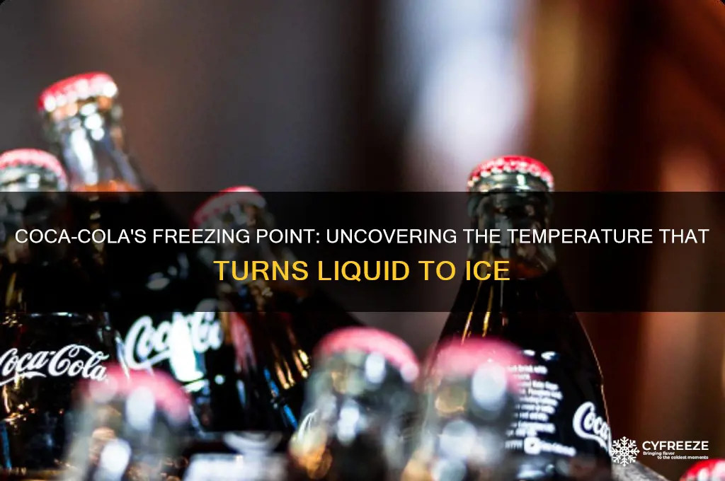 what temperature does coca cola freeze