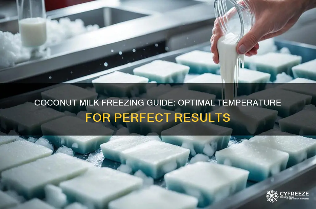 what temperature does coconut milk freeze