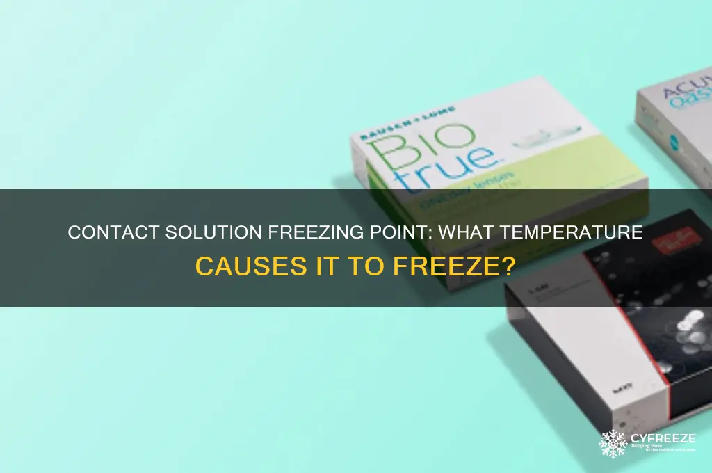 what temperature does contact solution freeze
