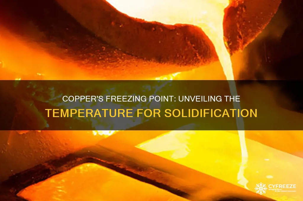 what temperature does copper freeze at