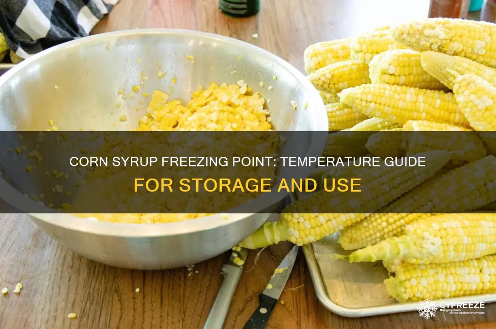 what temperature does corn syrup freeze