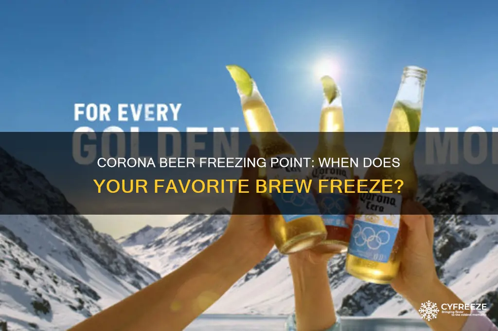 what temperature does corona beer freeze at