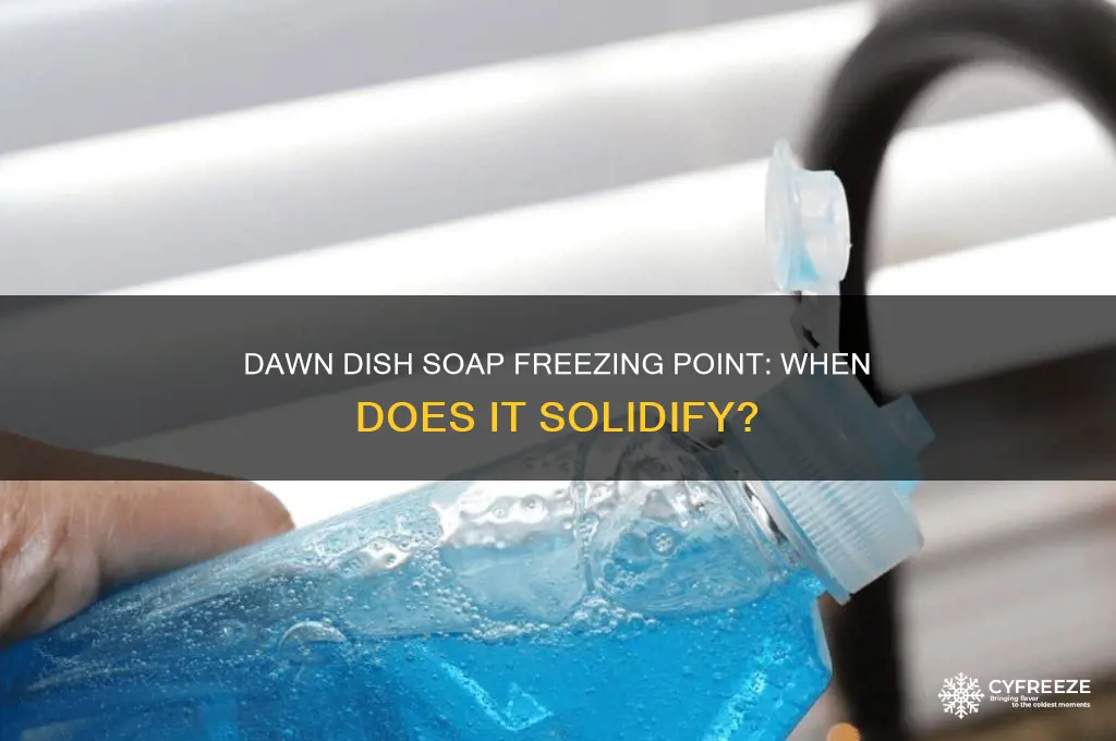 what temperature does dawn dish soap freeze