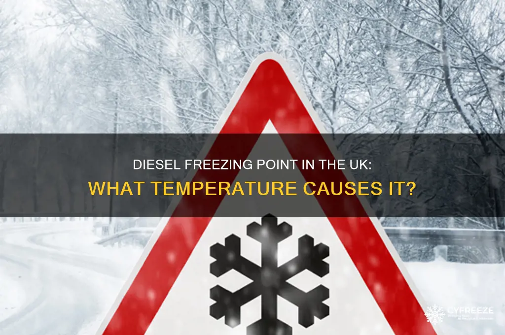 what temperature does diesel freeze uk