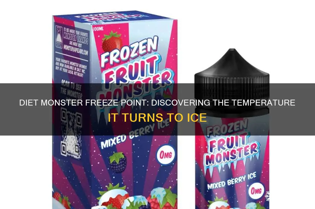 what temperature does diet monster freeze