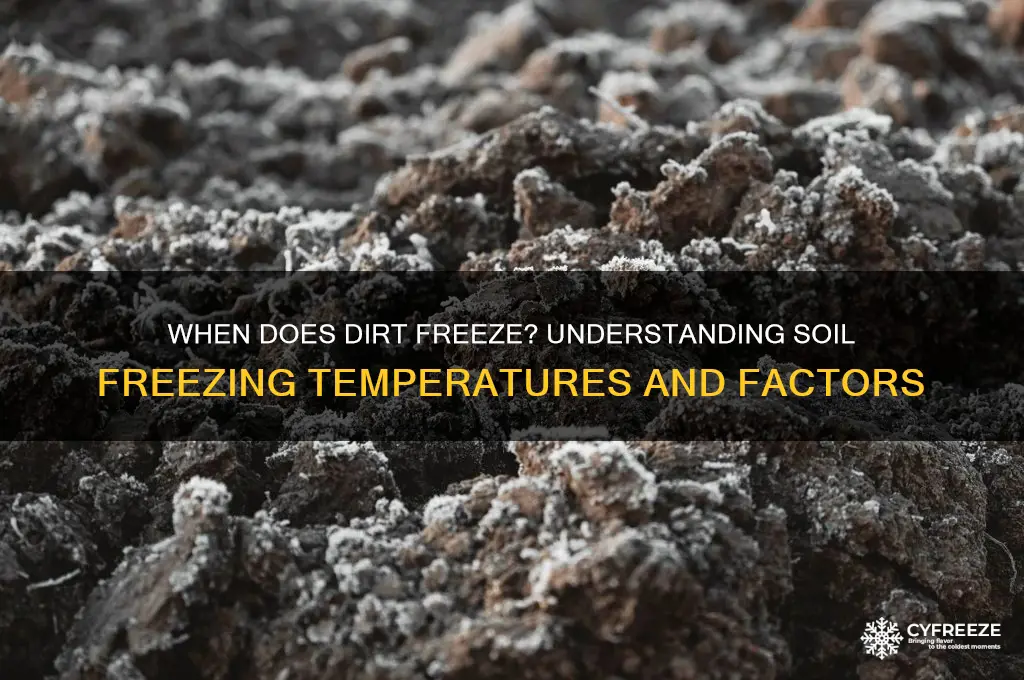 what temperature does dirt freeze