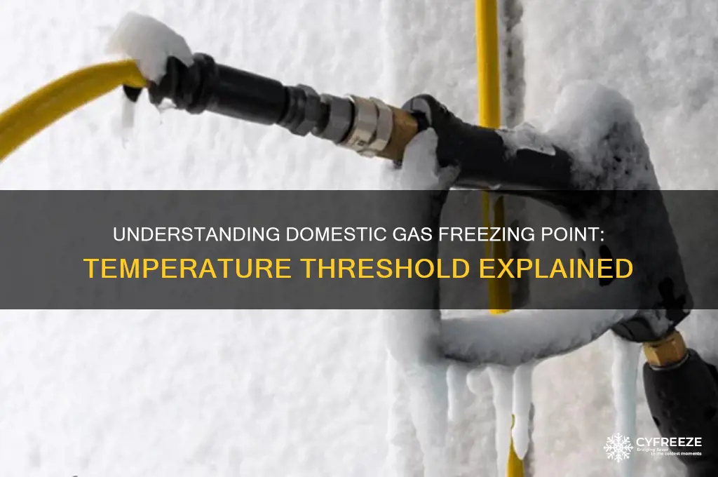 what temperature does domestic gas freeze