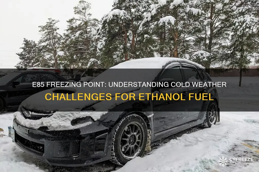 what temperature does e85 freeze
