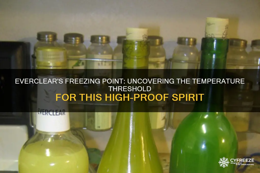 what temperature does everclear freeze at
