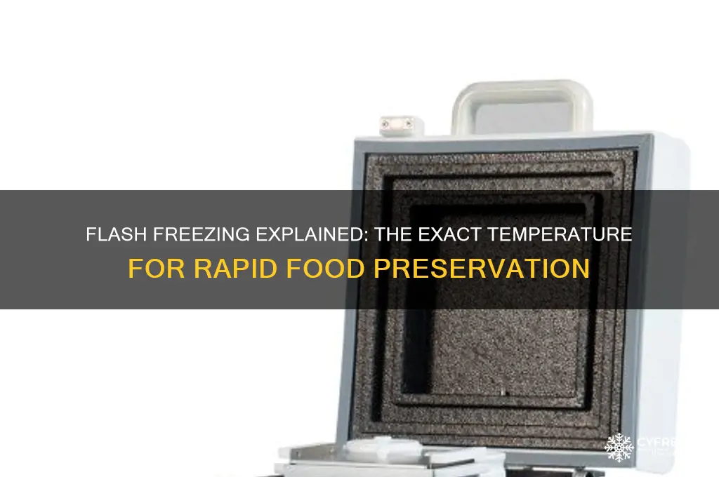 what temperature does flash freezing happen