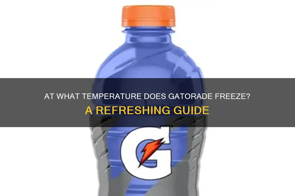 what temperature does gatorade freeze